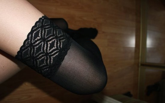 Juodos kojinės su silikono juostelėmis