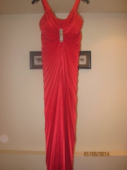 Ilga raudona suknelė
