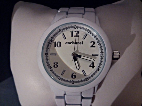 Naujas CACHAREL firmos baltos spalvos laikrodis