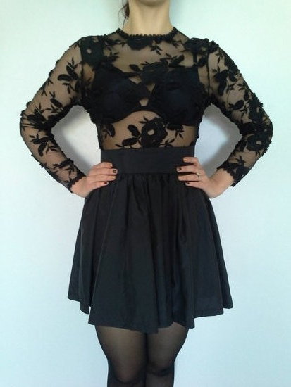 Valentino style juoda išskirtinė suknelė!