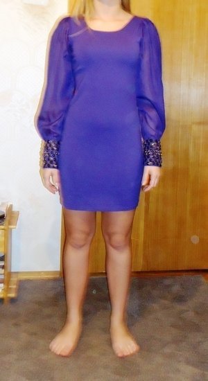 suknelė violetinė h&m