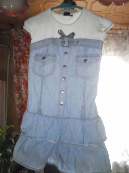 Vaikiška džinsine nauja suknele