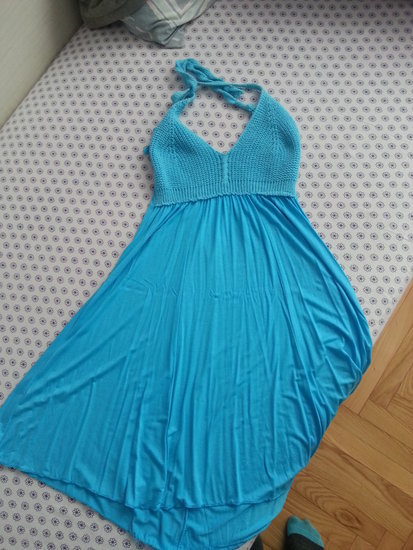 Mėlyna Vasarinė suknelė