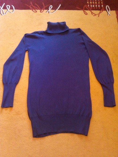 Violetinis ilgas megztinis