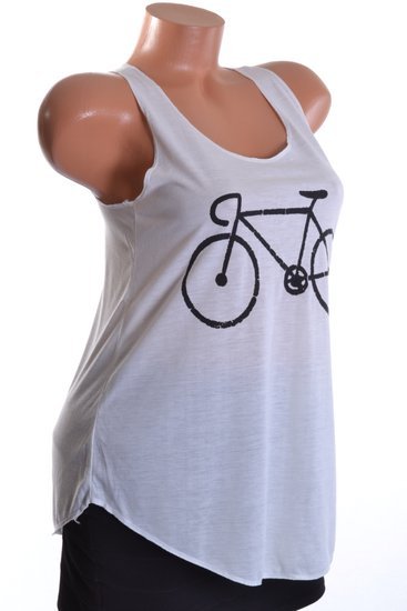 Trikotažiniai marškinėliai su piešinėliu- dviračiu