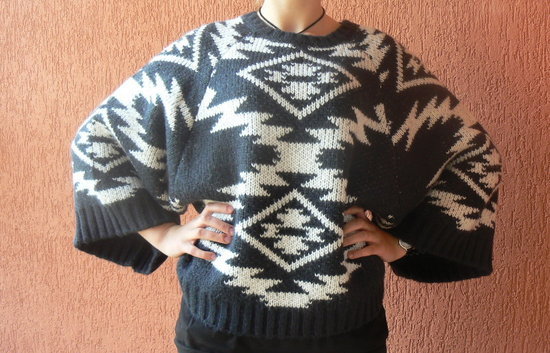 Šiltas raštuotas megztinis