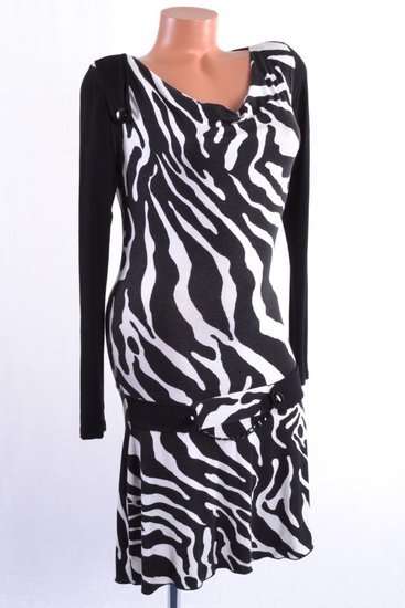 Trikotažinė zebro raštų suknelė
