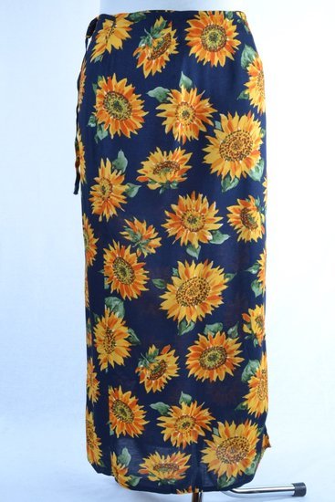 Sujuosiamas sijonas su saulėgrąžomis