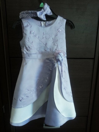 Violetinė puošni suknelė 2-4 m.