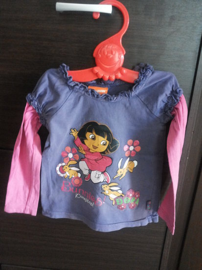 Marškinėliai su Dora 2-3 m. mergaitei