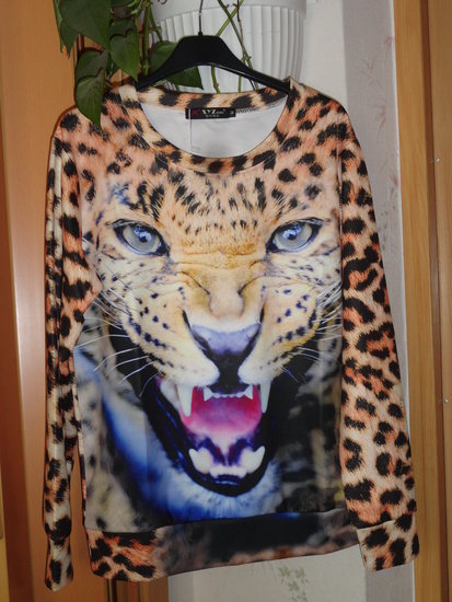 3D džemperis su leopardu M/L