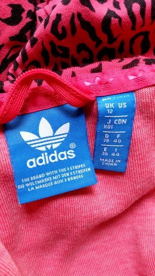 Originalus adidas rožinis tigrinis džemperis