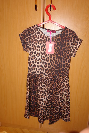 Nauja leopardo rašto suknelė