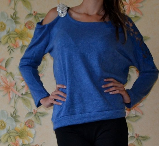 Naujas mėlynas megztinis