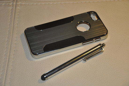 sidabrinis dekliukas iphone 5/5g/5s ir stylus pen