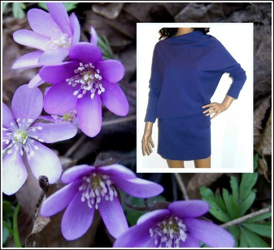 violetinės spalvos suknelė