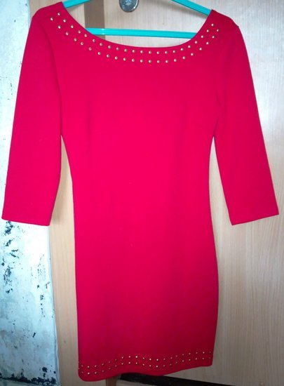 Nauja ryški raudona suknelė