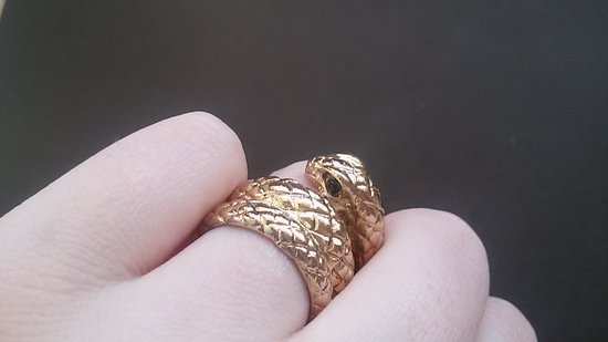 Auksinis žiedas gyvatė #H&M