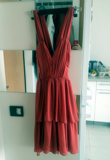Rožinė lengva suknelė #H&M