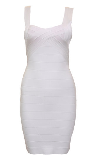Herve Leger white dress