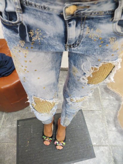 Gold jeans
