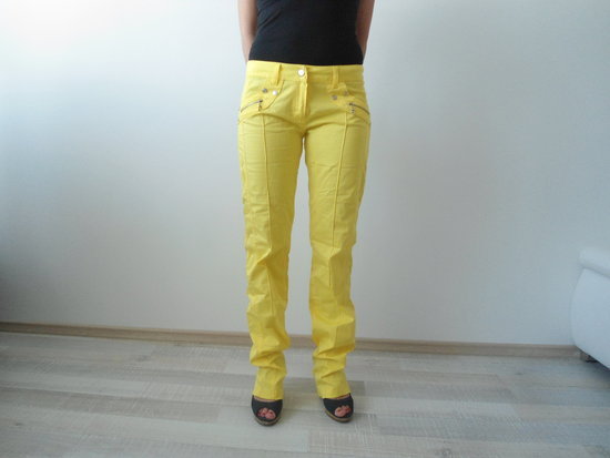 geltonos vasariškos kelnės, 8 eurai, M dydis