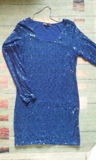 Blizgi mėlyna Cubus suknelė