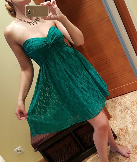 Nauja! ASOS puosni smaragdine suknele