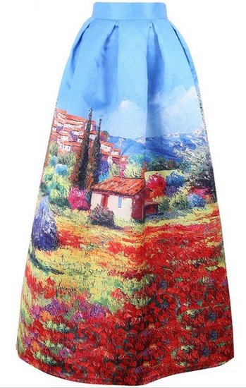 Ilgas vintažinis sijonas